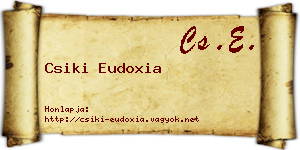 Csiki Eudoxia névjegykártya